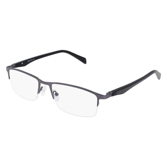 SARAFINA GEORGIO GUN BROWN GUNMETAL FRAME SUNGLASSES EYEGLASSES 55-16-145 - Picture 1 of 2